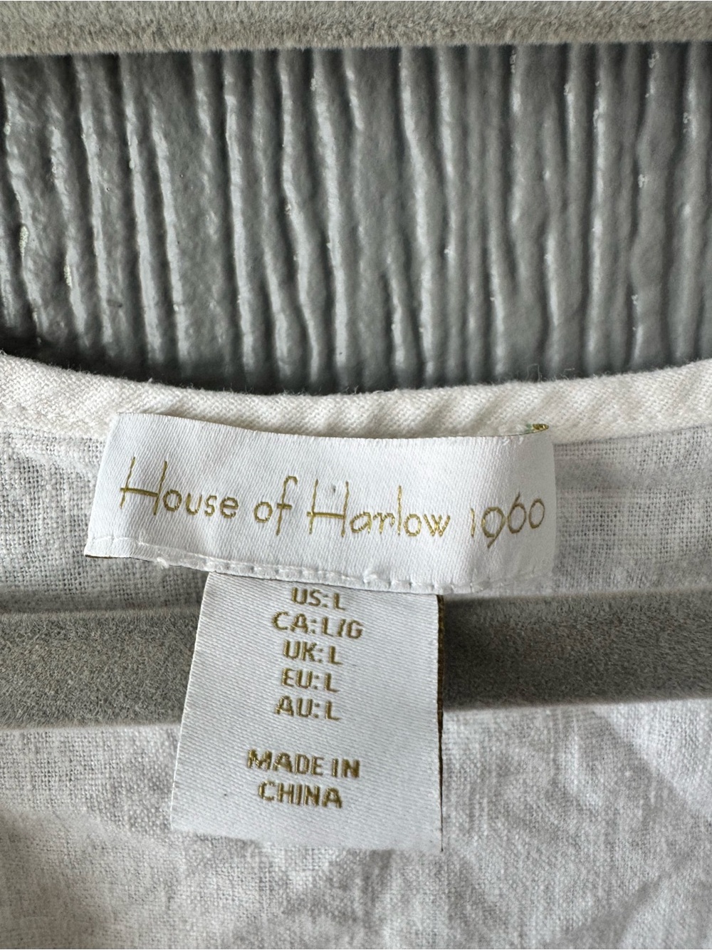 House of Harlow 1960 White Linen-Blend Top - Picture 3 of 4